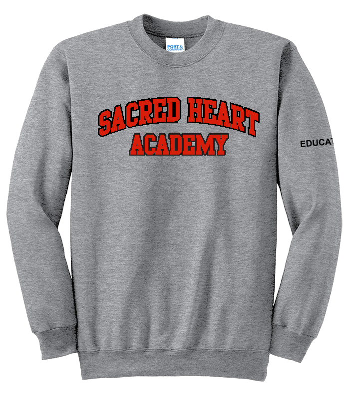 Sacred Heart Academy Crewneck Faculty and Staff -ATHLETIC HEATHER
