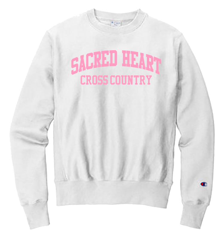 5. SHAXC Champion Reverse Weave Crewneck Sweatshirt -WHITE