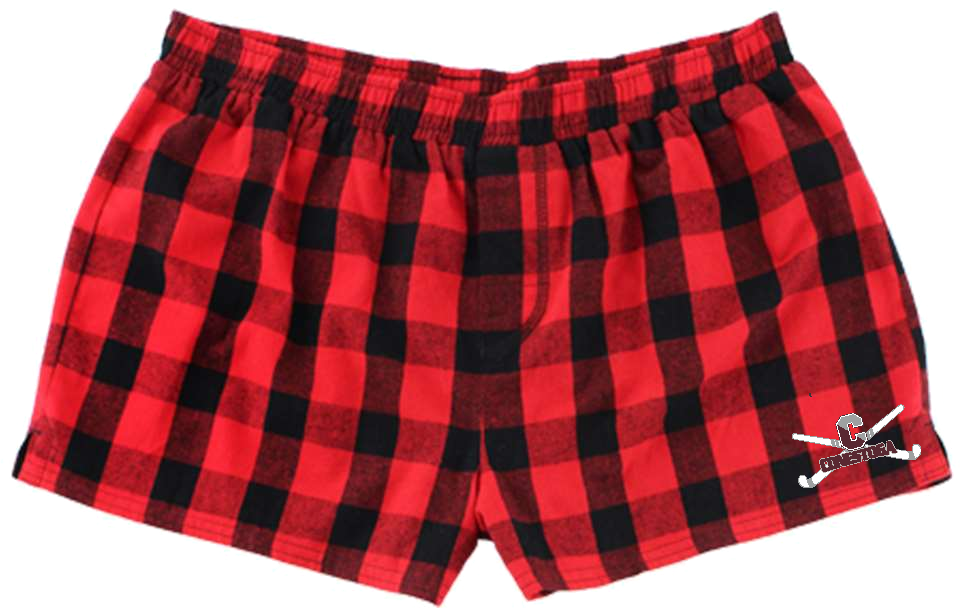 10. CFH Flannel Shorts -RED/BLACK