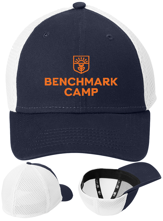 Benchmark Camp New Era - Stretch Mesh Cap -NAVY/WHITE