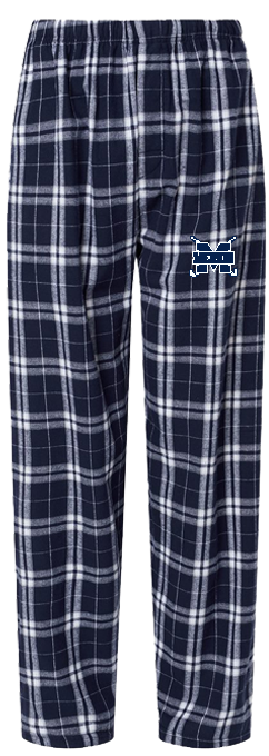MMFH Flannel Pants -NAVY/SILVER