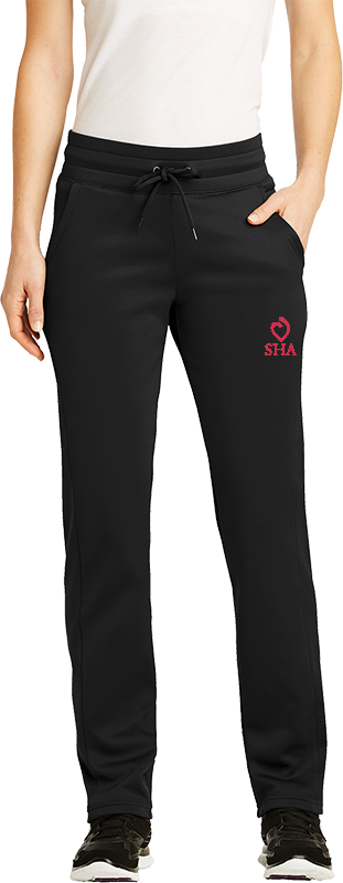 SHA Sport-Tek Ladies Sport-Wick Fleece Pant -BLACK