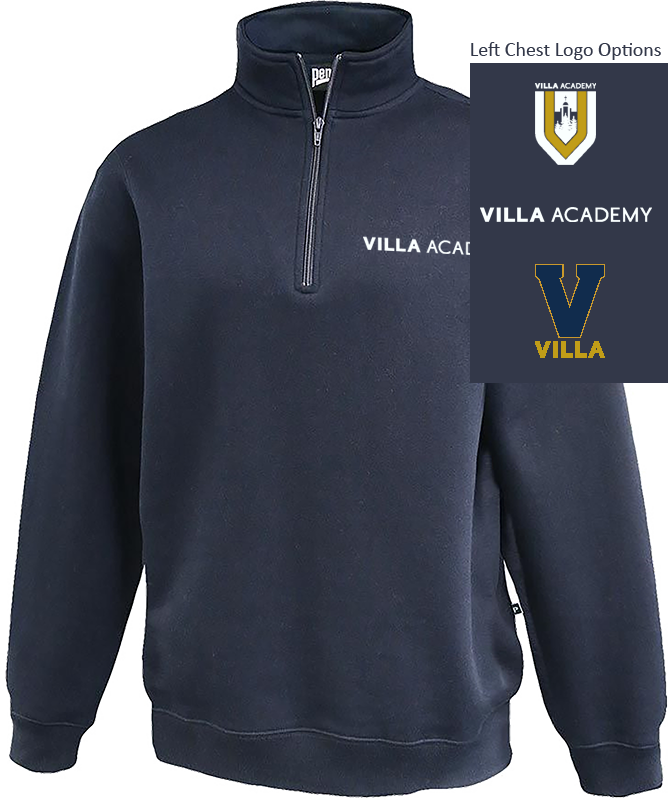 Villa Academy Quarter-Zip Pullover -NAVY